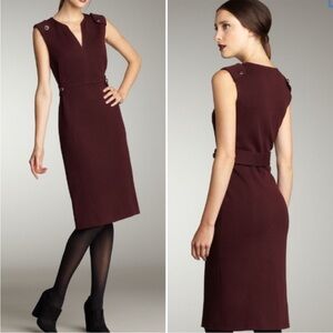 TORY BURCH Declan Sheath Dress in Fig Plum